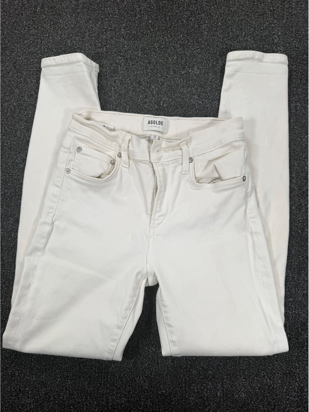 Agolde White Skinny Jeans Size 25